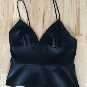 L'Agence Strappy Satin Bra Top